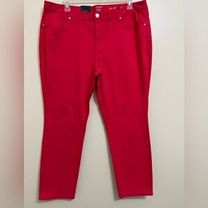 Crown & Ivy Pink Skinny Pants Size 22W Regular